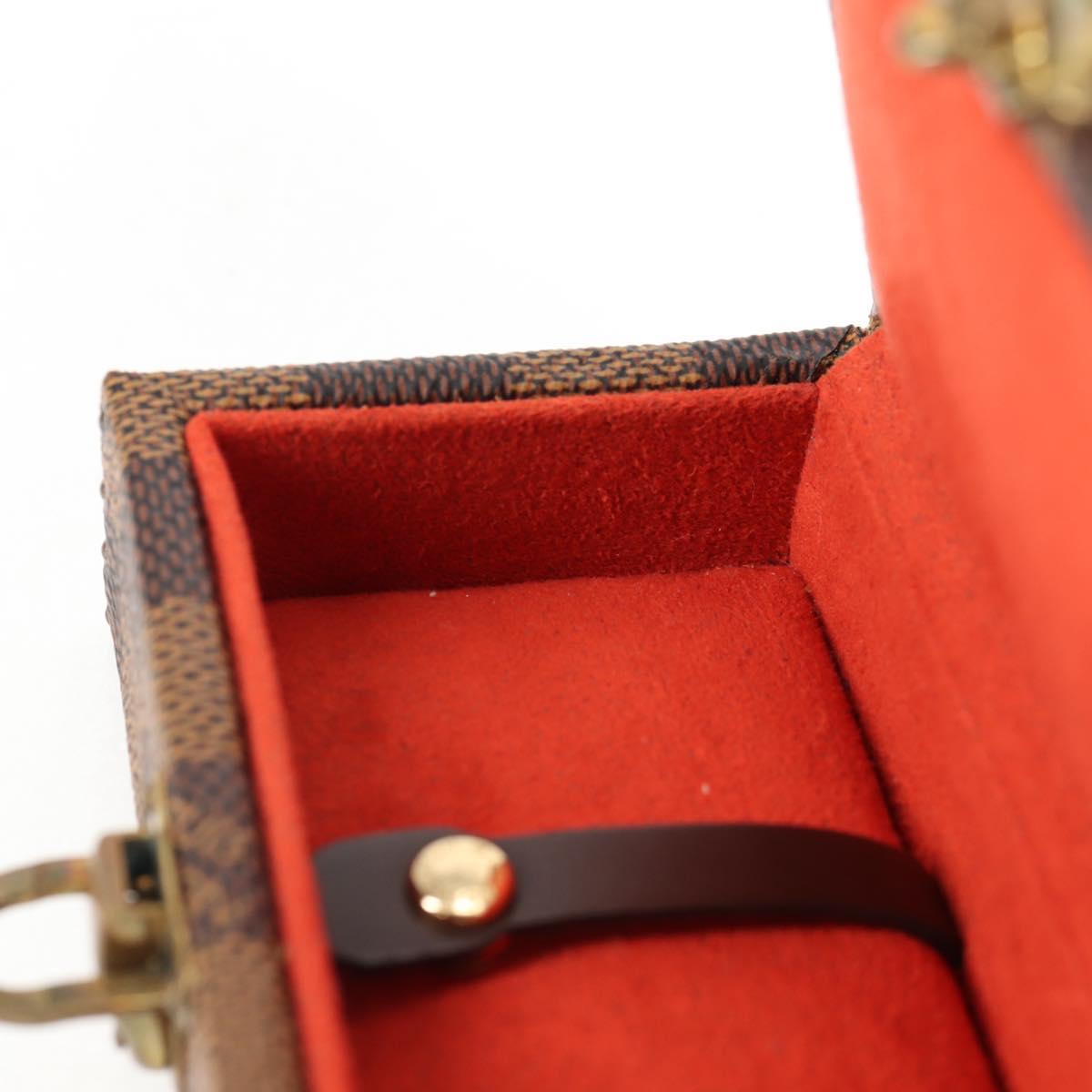 LOUIS VUITTON Damier Ebene Watch case Accessory Case LV Auth 135442V