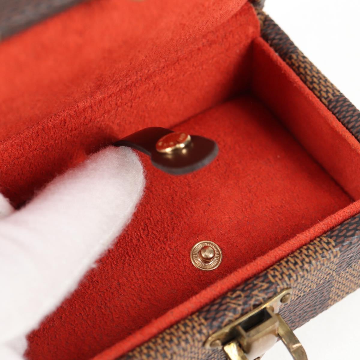 LOUIS VUITTON Damier Ebene Watch case Accessory Case LV Auth 135442V