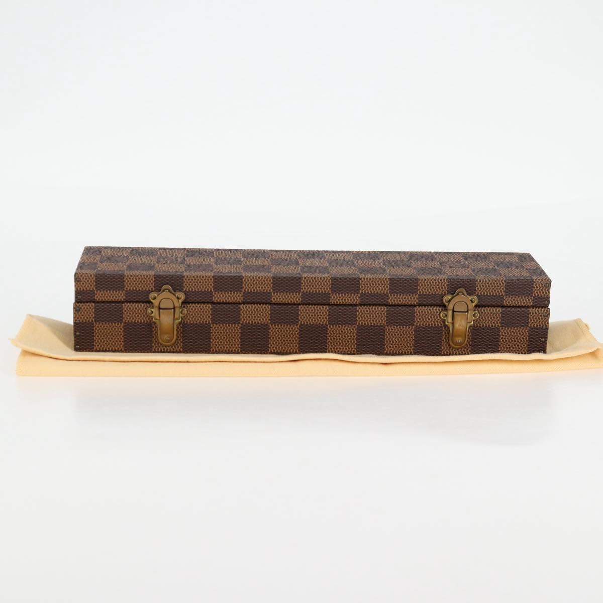 LOUIS VUITTON Damier Ebene Watch case Accessory Case LV Auth 135442SV
