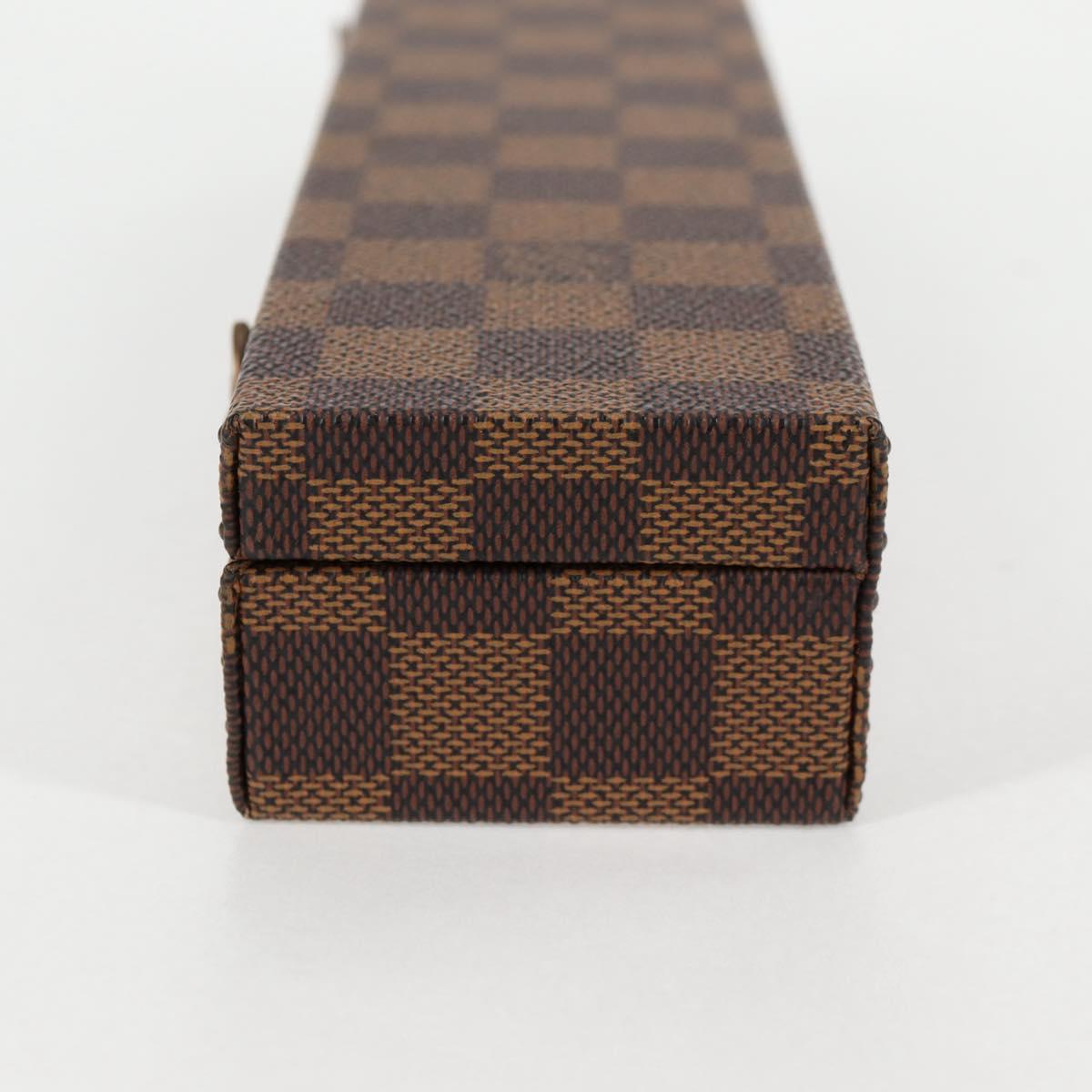 LOUIS VUITTON Damier Ebene Watch case Accessory Case LV Auth 135442V