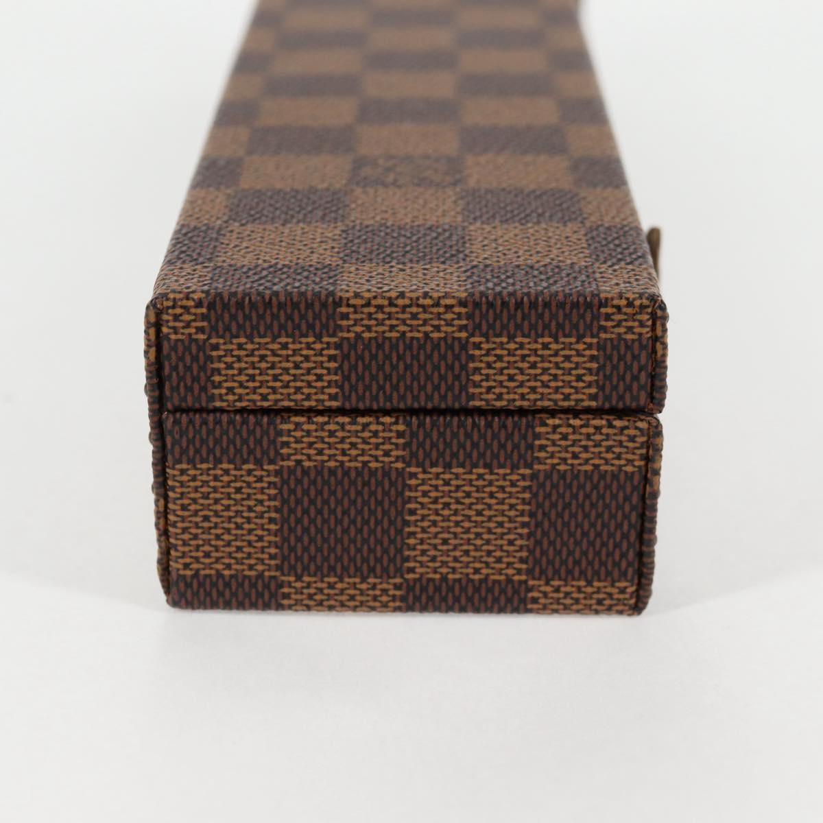 LOUIS VUITTON Damier Ebene Watch case Accessory Case LV Auth 135442SV