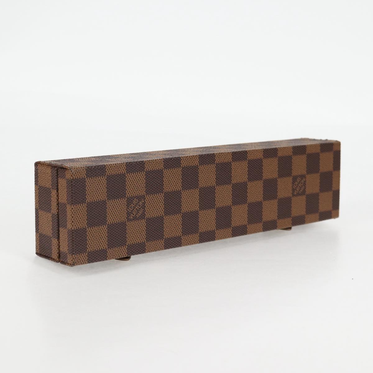 LOUIS VUITTON Damier Ebene Watch case Accessory Case LV Auth 135442V