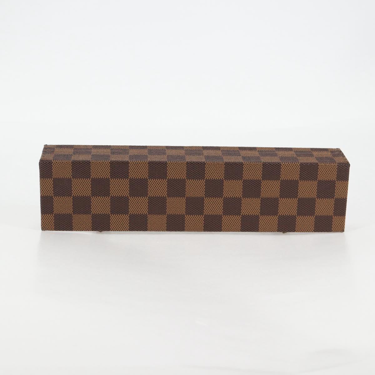 LOUIS VUITTON Damier Ebene Watch case Accessory Case LV Auth 135442SV