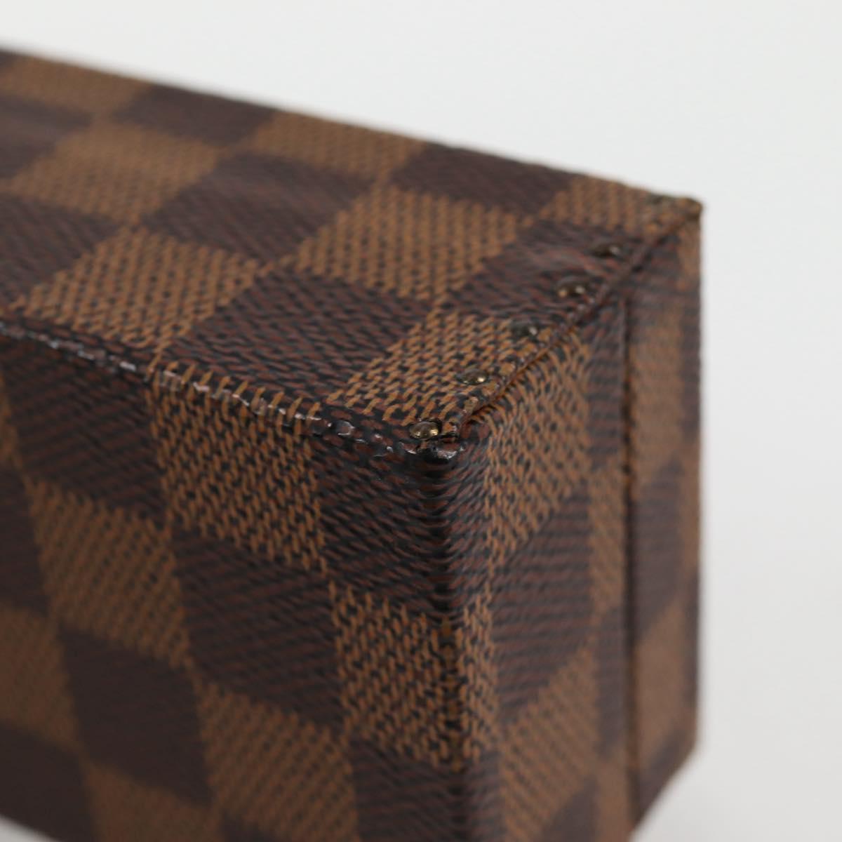 LOUIS VUITTON Damier Ebene Watch case Accessory Case LV Auth 135442V