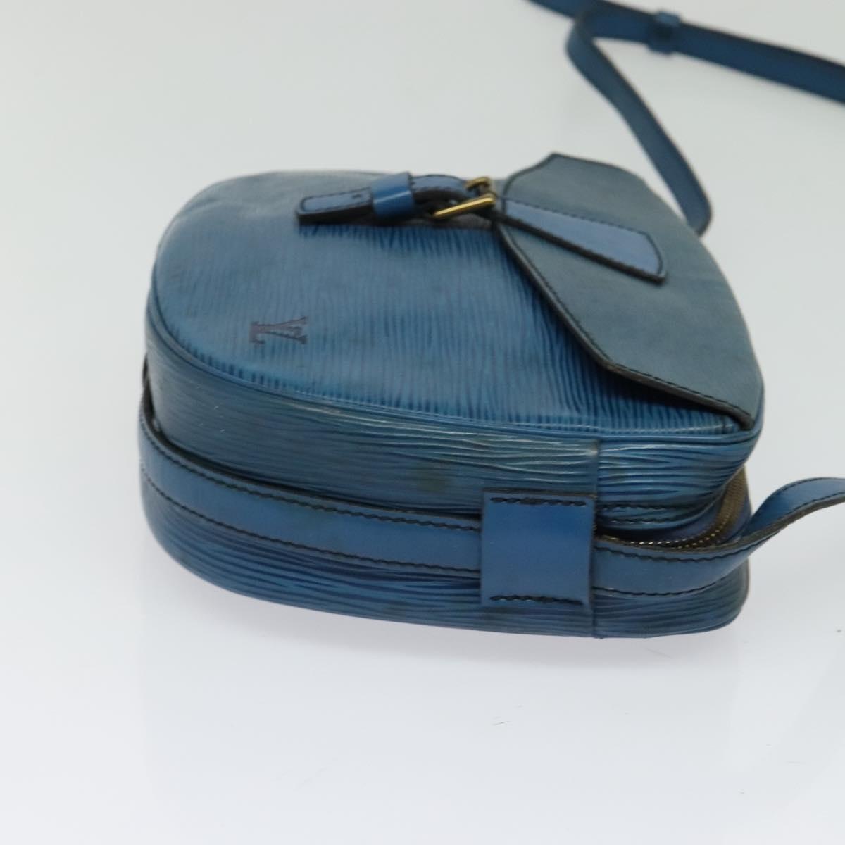 LOUIS VUITTON Epi June Feuille Shoulder Bag Blue M52155 LV Auth 135469