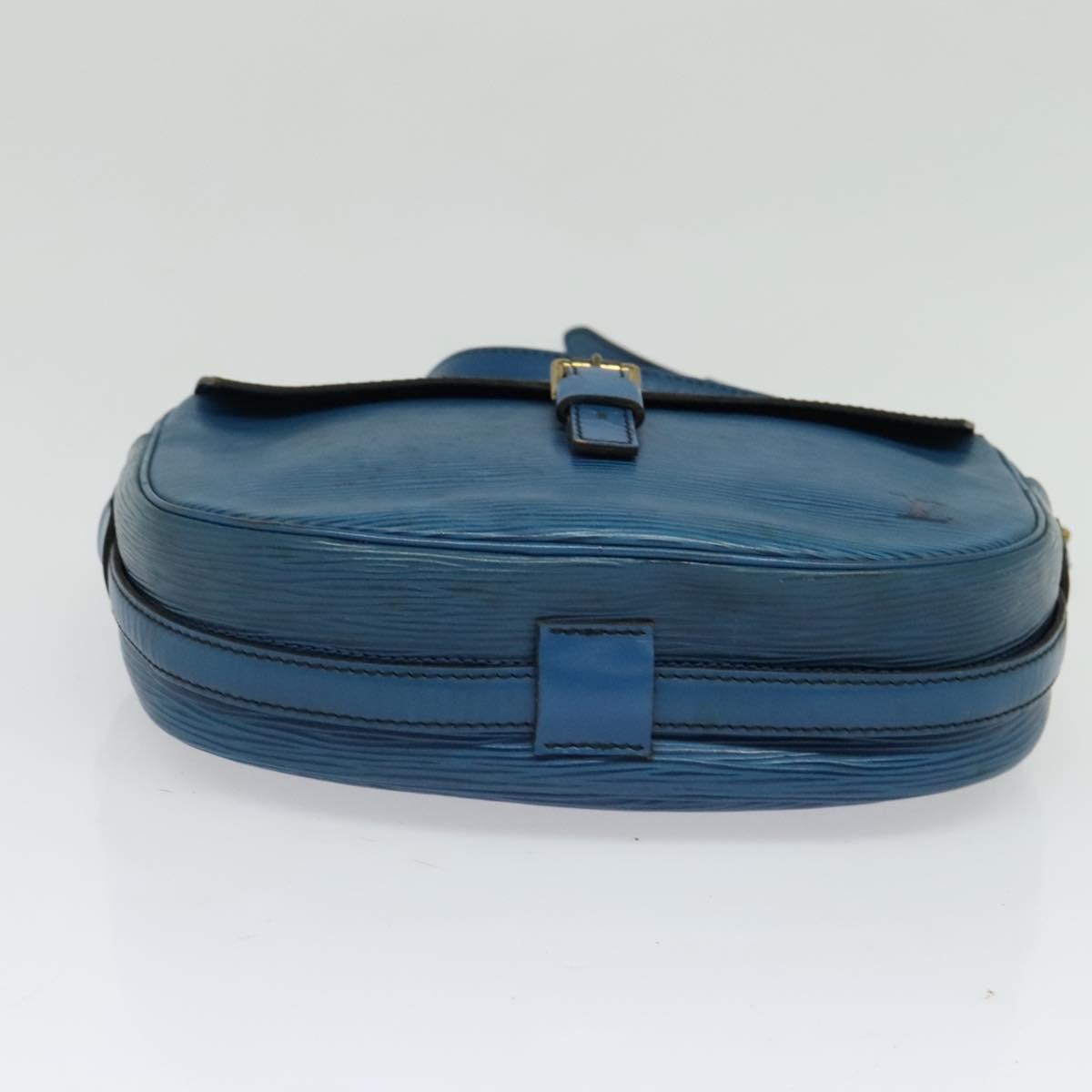 LOUIS VUITTON Epi June Feuille Shoulder Bag Blue M52155 LV Auth 135469