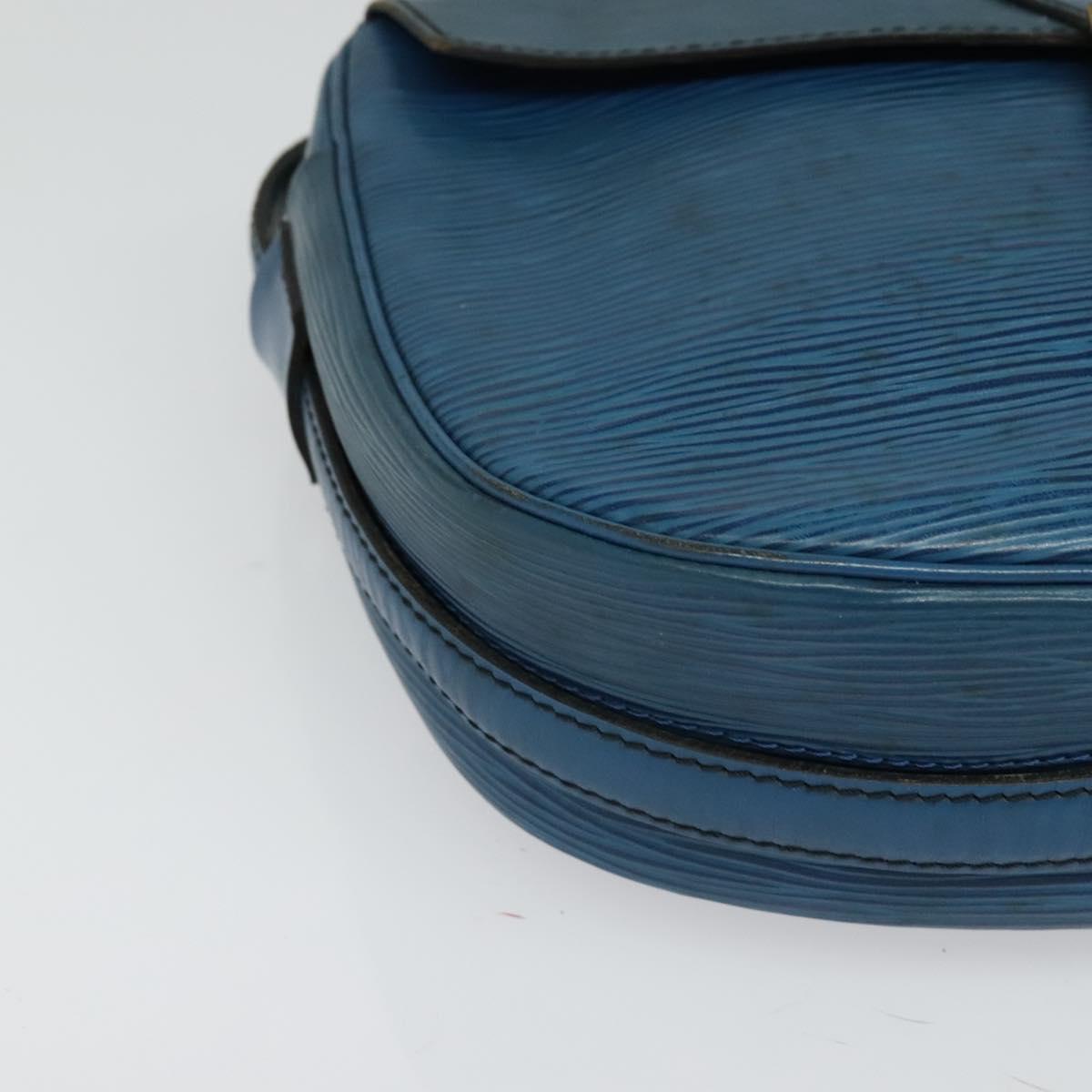 LOUIS VUITTON Epi June Feuille Shoulder Bag Blue M52155 LV Auth 135469