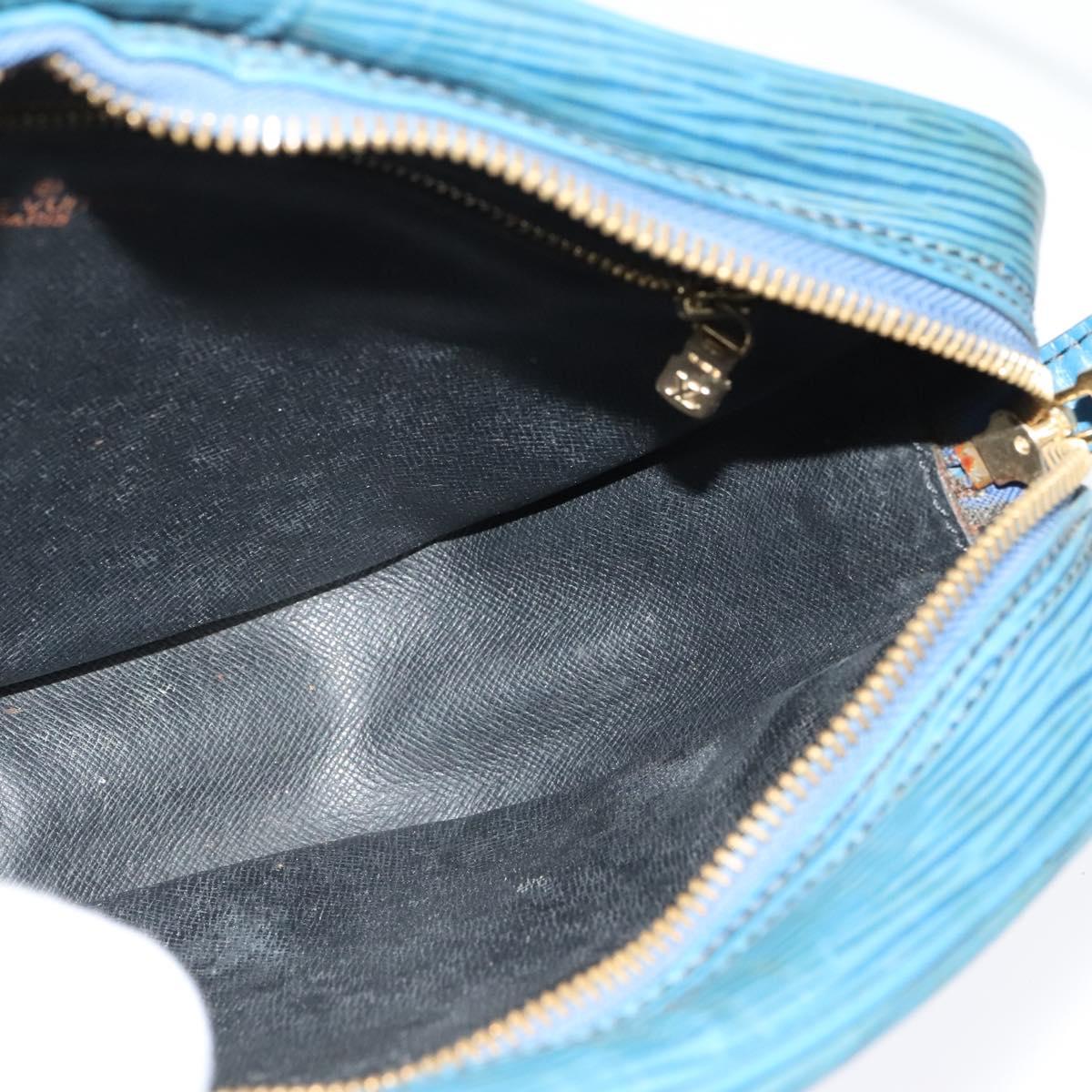 LOUIS VUITTON Epi June Feuille Shoulder Bag Blue M52155 LV Auth 135469