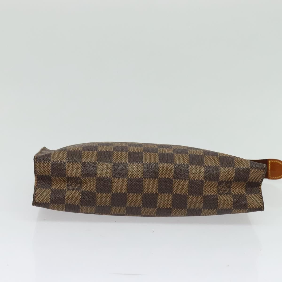 LOUIS VUITTON Damier Ebene Posh Toilette 26 Pouch N47543 LV Auth 135474