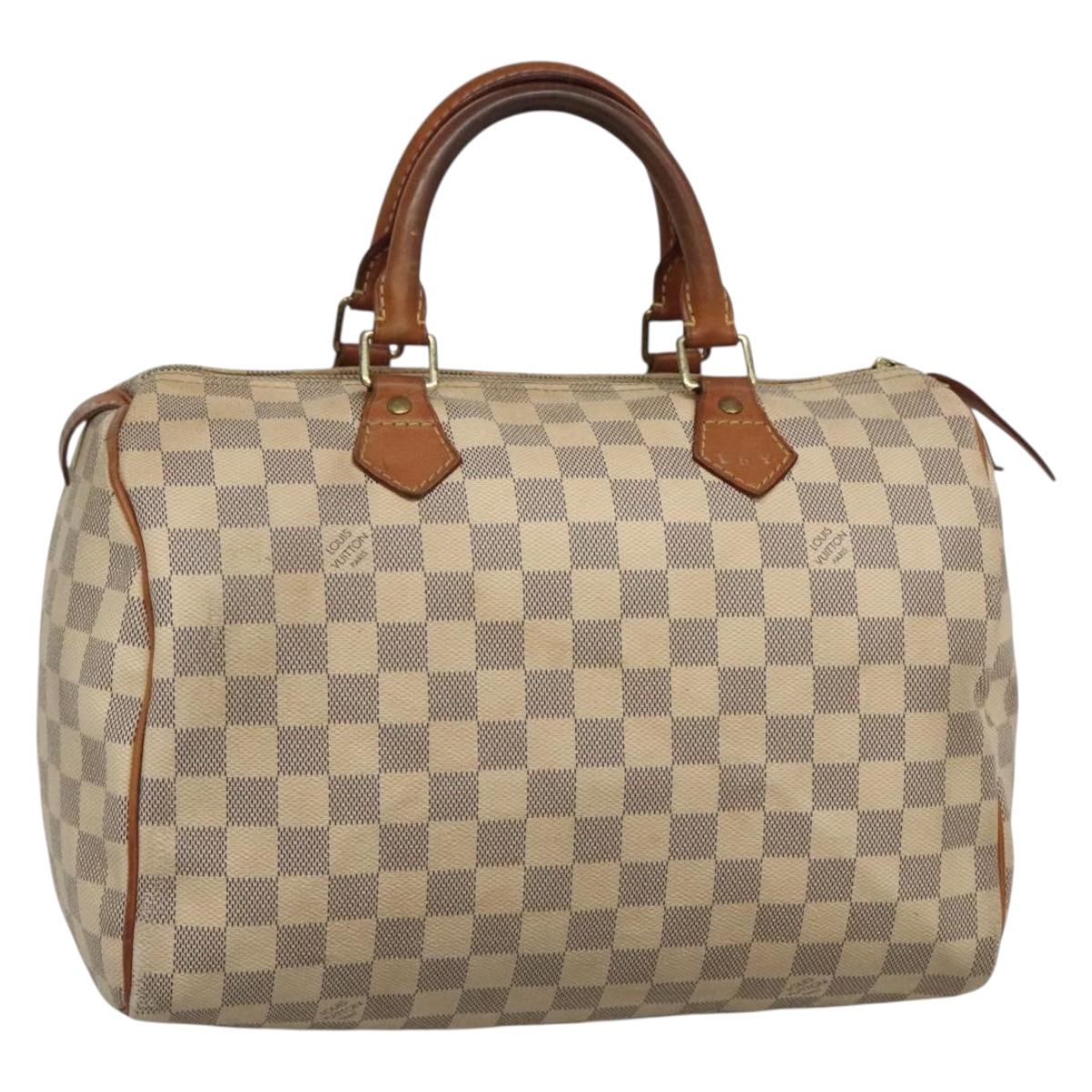 LOUIS VUITTON Damier Azur Speedy 30 Hand Bag N41533 LV Auth 135479
