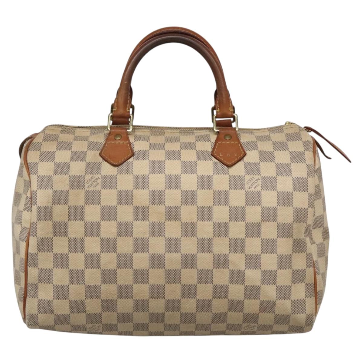 LOUIS VUITTON Damier Azur Speedy 30 Hand Bag N41533 LV Auth 135479