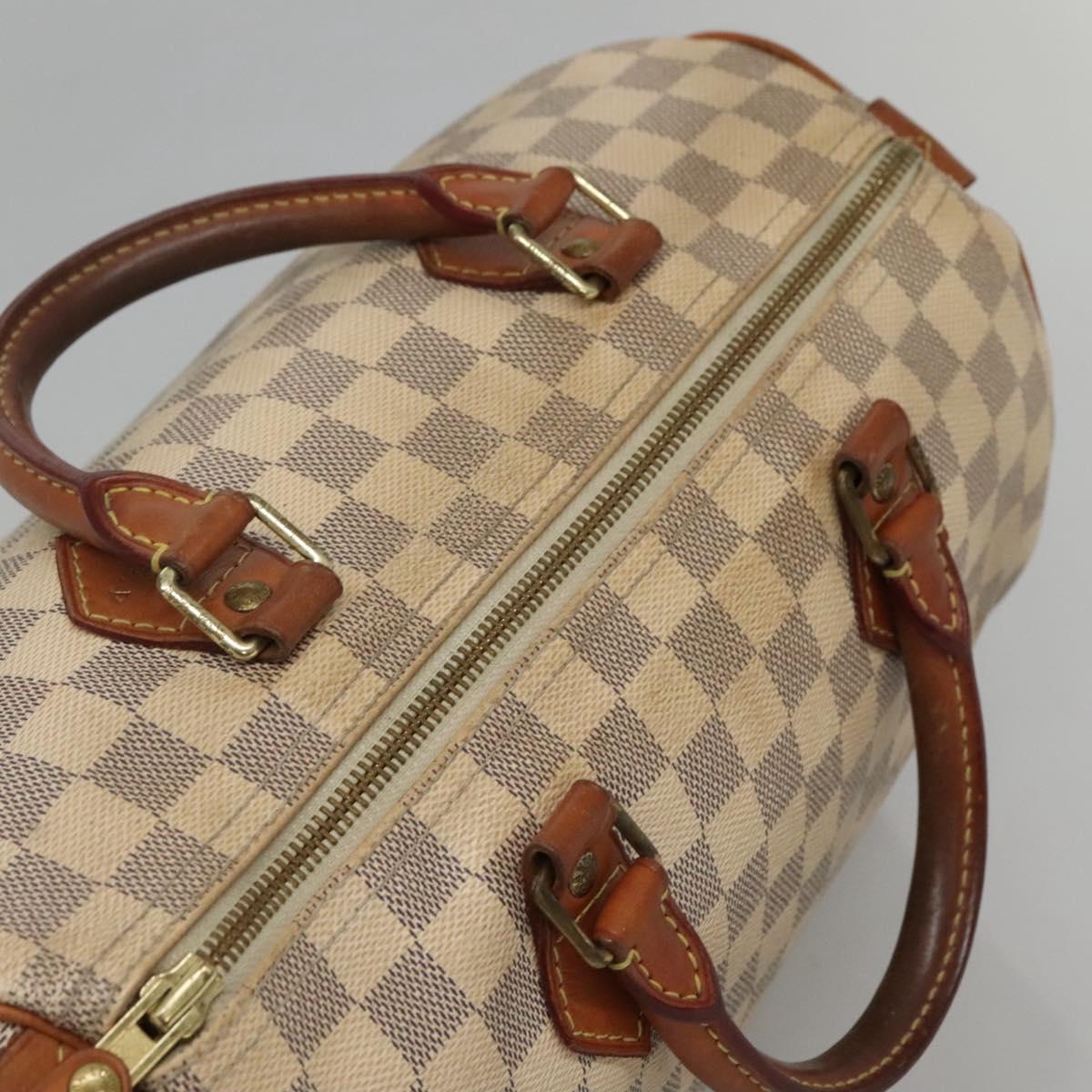 LOUIS VUITTON Damier Azur Speedy 30 Hand Bag N41533 LV Auth 135479