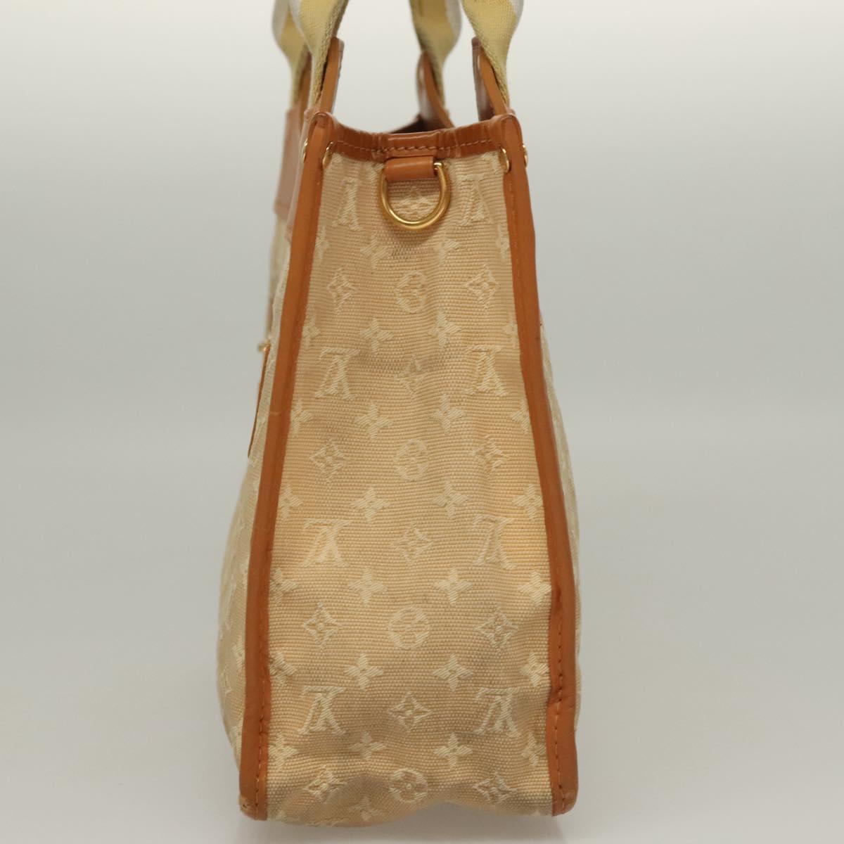 LOUIS VUITTON Monogram Mini Sac Catline Tote Bag Beige M92328 LV Auth 135480