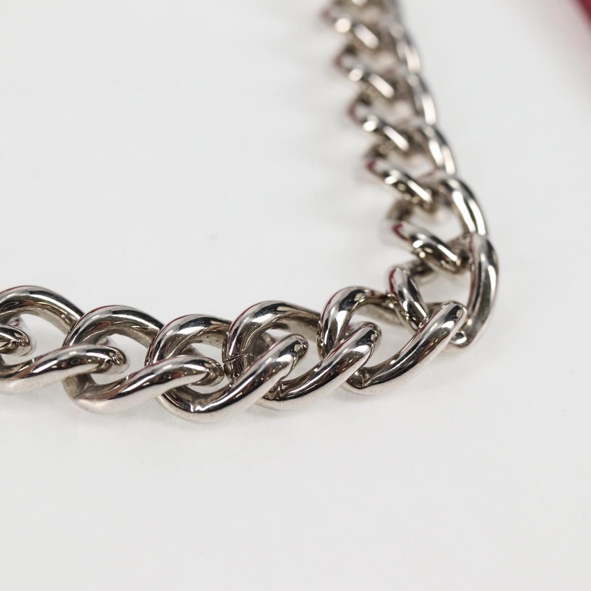 PRADA Chain Hand Bag Nylon 2way Pink Silver Auth 135510V