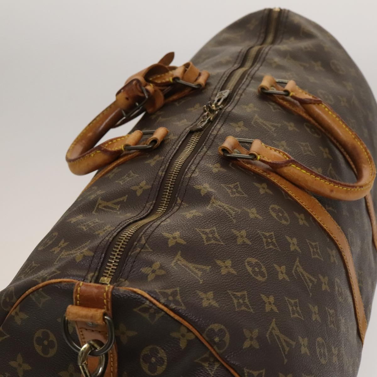 LOUIS VUITTON Monogram Keepall Bandouliere 55 Boston Bag M41414 LV Auth 135536