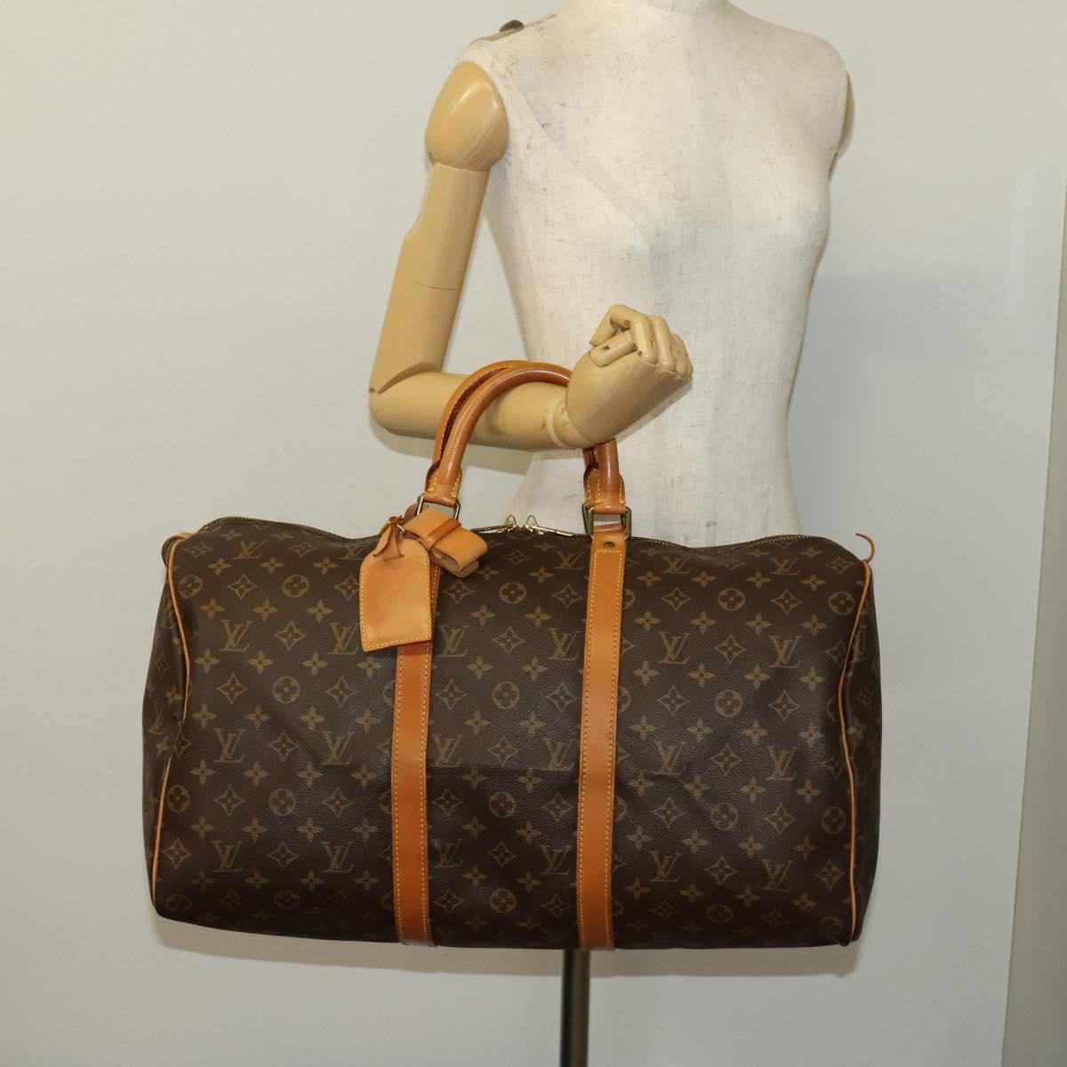 LOUIS VUITTON Monogram Keepall 50 Boston Bag M41426 LV Auth 135538
