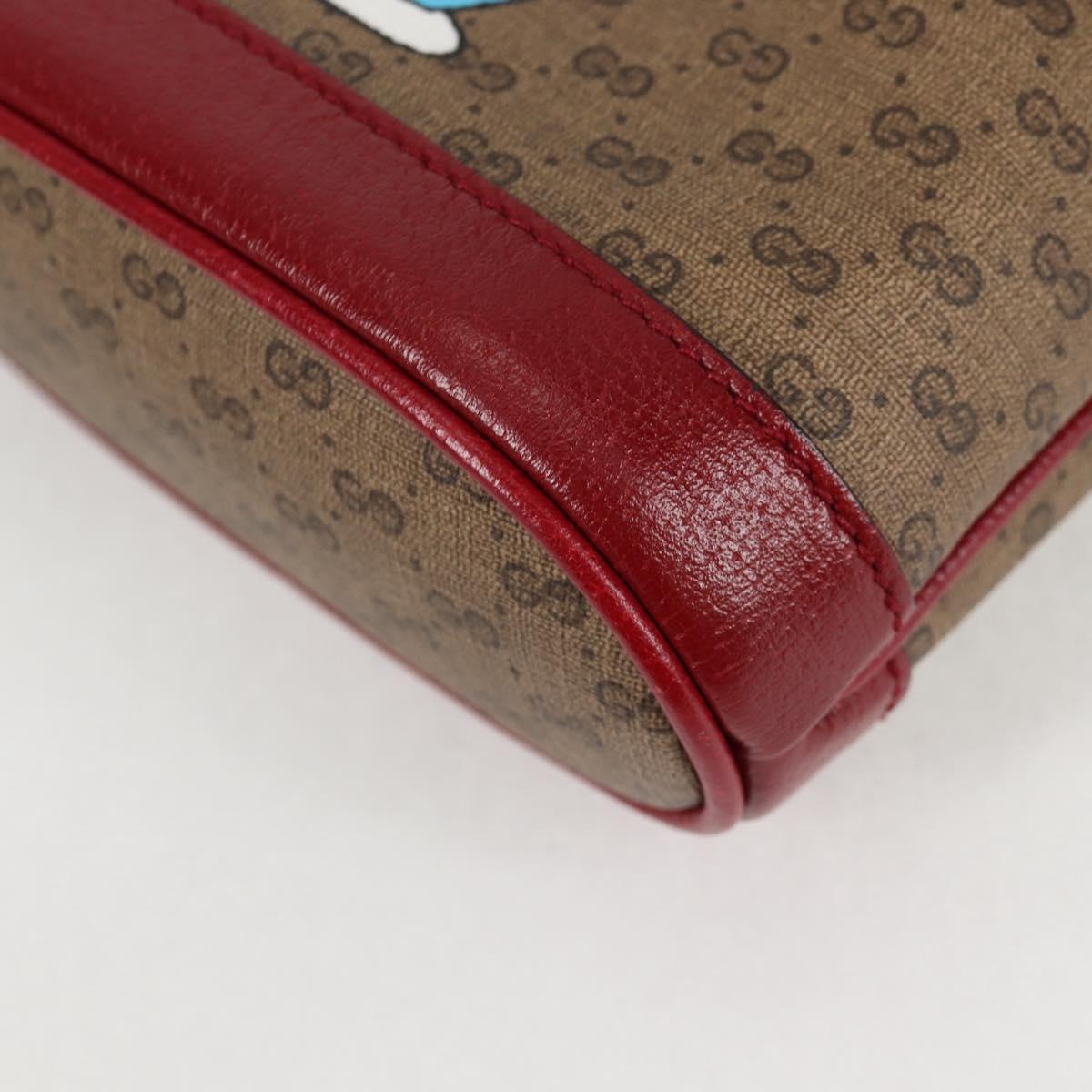 GUCCI Micro GG Supreme Doraemon Collaboration Bag PVC Beige 647801 Auth 135552SAM