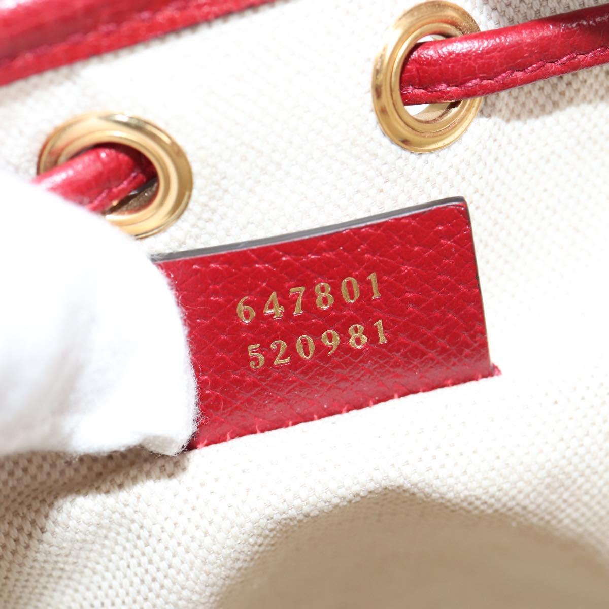 GUCCI Micro GG Supreme Doraemon Collaboration Bag PVC Beige 647801 Auth 135552SAM