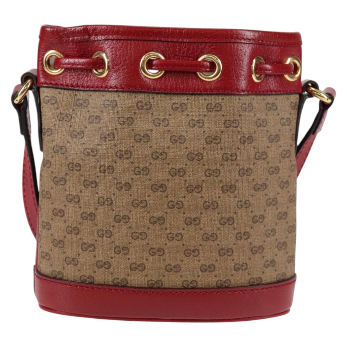 GUCCI Micro GG Supreme Doraemon Collaboration Bag PVC Beige 647801 Auth 135552SAM