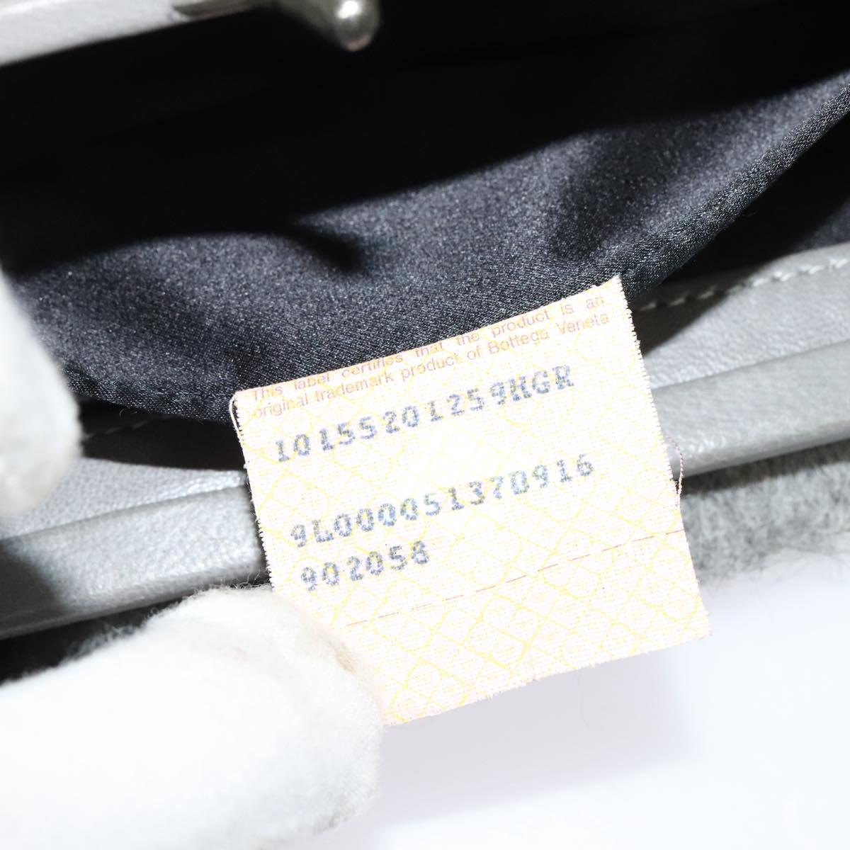 BOTTEGA VENETA Hand Bag Leather Gray Auth 135568