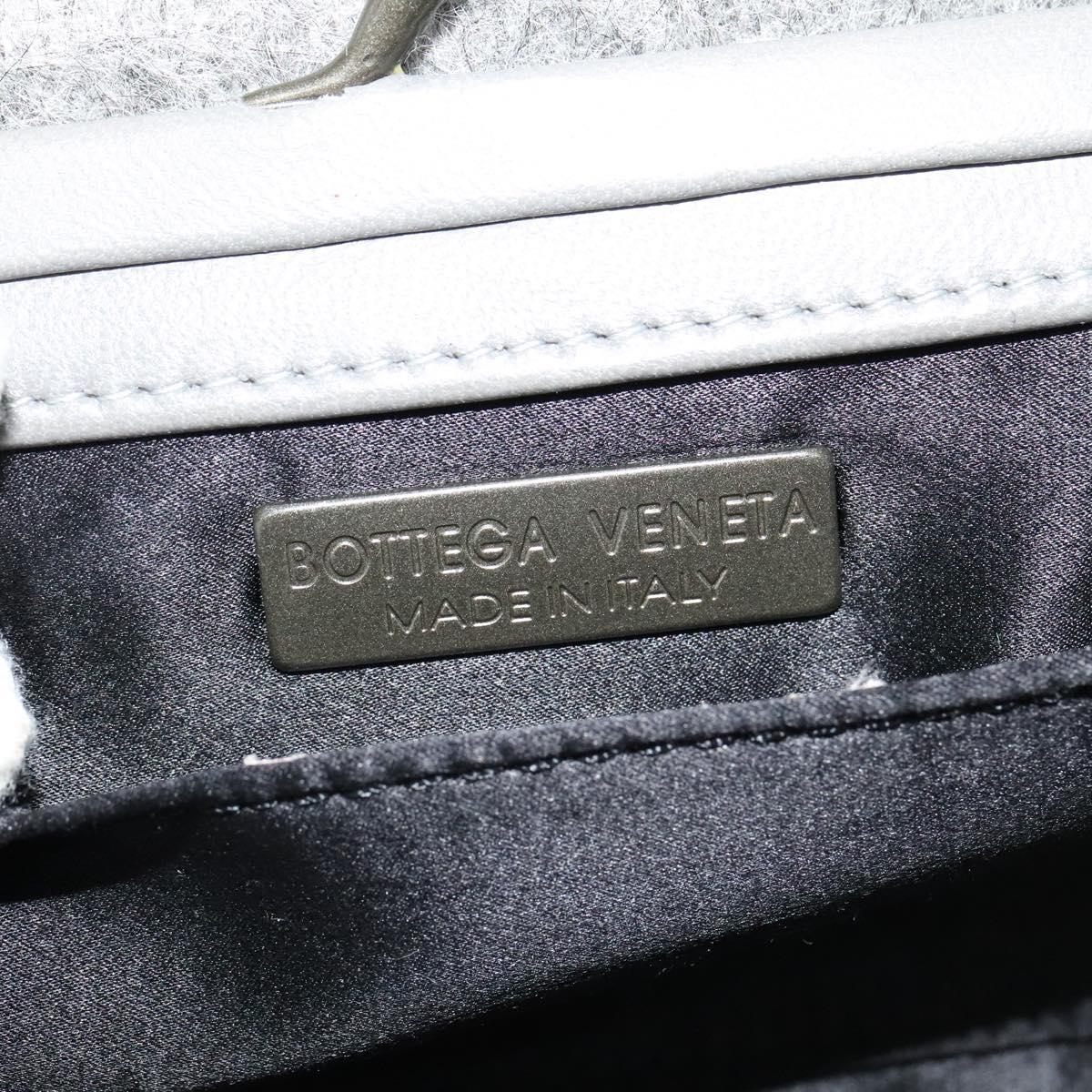 BOTTEGA VENETA Hand Bag Leather Gray Auth 135568