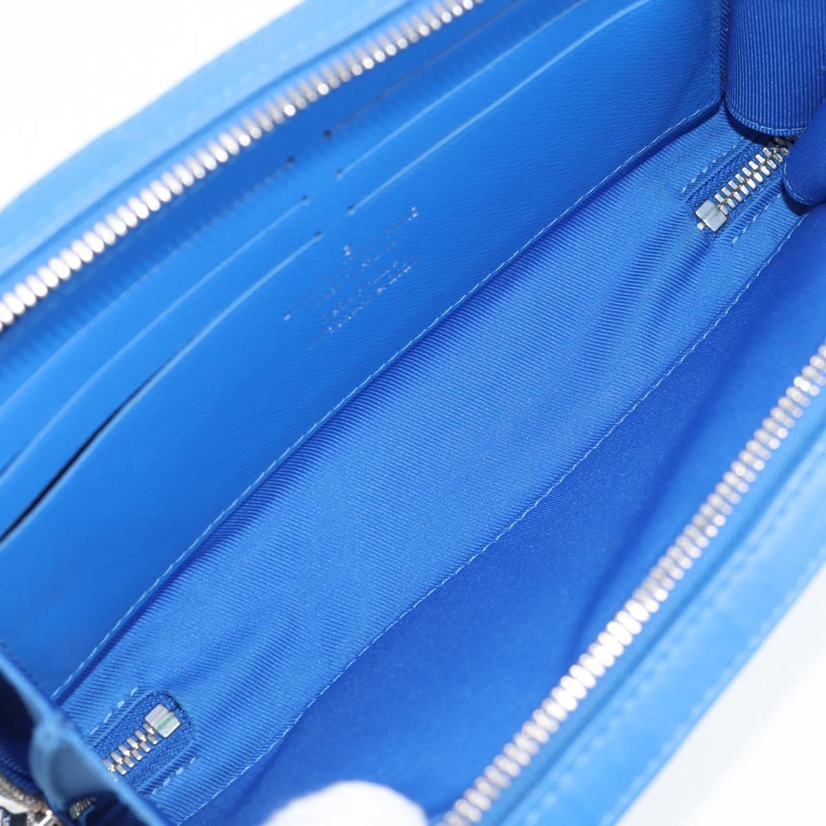LOUIS VUITTON Monogram Clouds Soft Trunk Wallet Bag Blue M45432 LV Auth 135581A