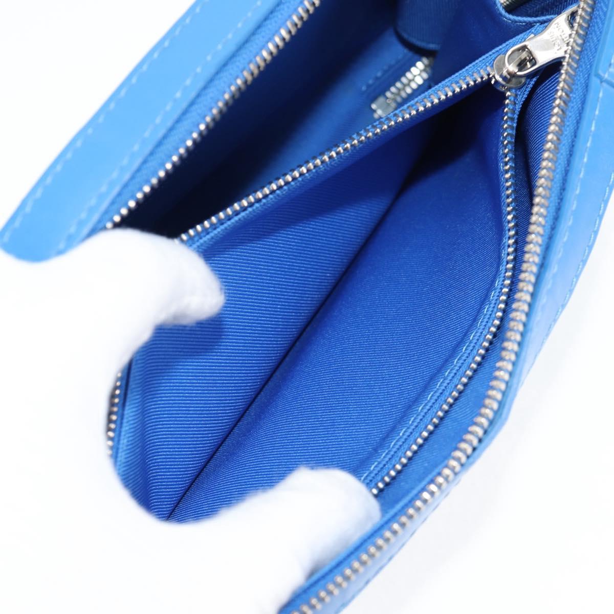 LOUIS VUITTON Monogram Clouds Soft Trunk Wallet Bag Blue M45432 LV Auth 135581A