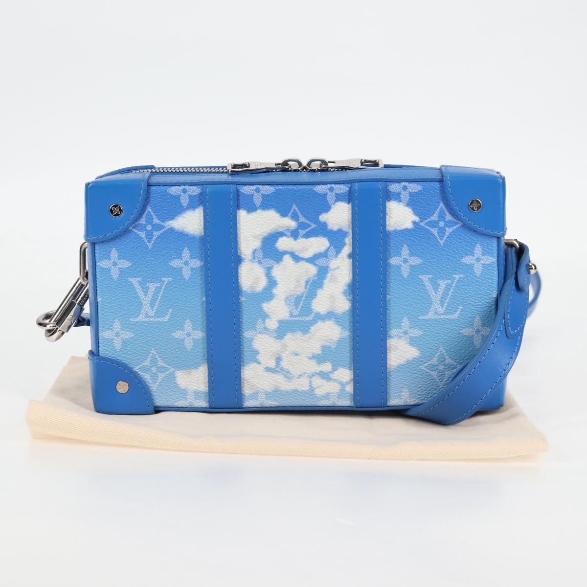LOUIS VUITTON Monogram Clouds Soft Trunk Wallet Bag Blue M45432 LV Auth 135581A