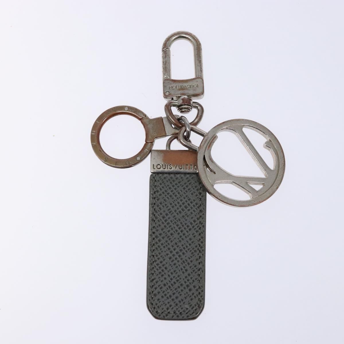 LOUIS VUITTON Taiga Porte Cles Neo LV Club Charm Gray M00034 LV Auth 135588