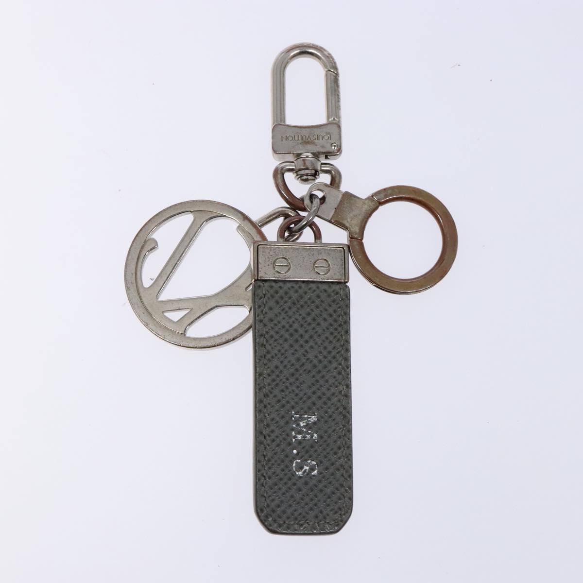 LOUIS VUITTON Taiga Porte Cles Neo LV Club Charm Gray M00034 LV Auth 135588