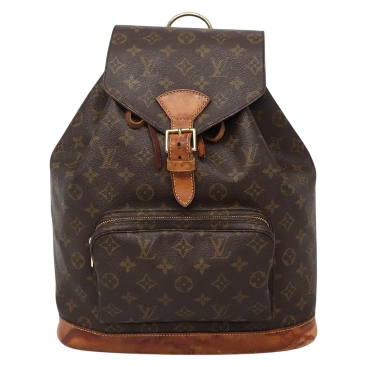 LOUIS VUITTON Monogram Montsouris GM Backpack M51135 LV Auth 135592