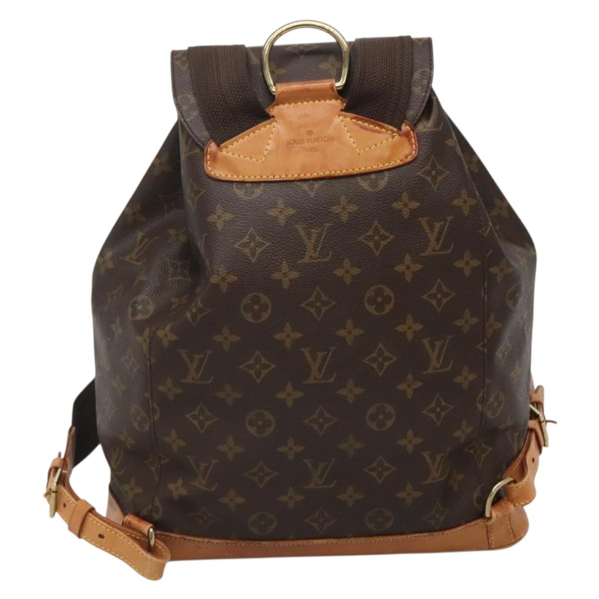LOUIS VUITTON Monogram Montsouris GM Backpack M51135 LV Auth 135592