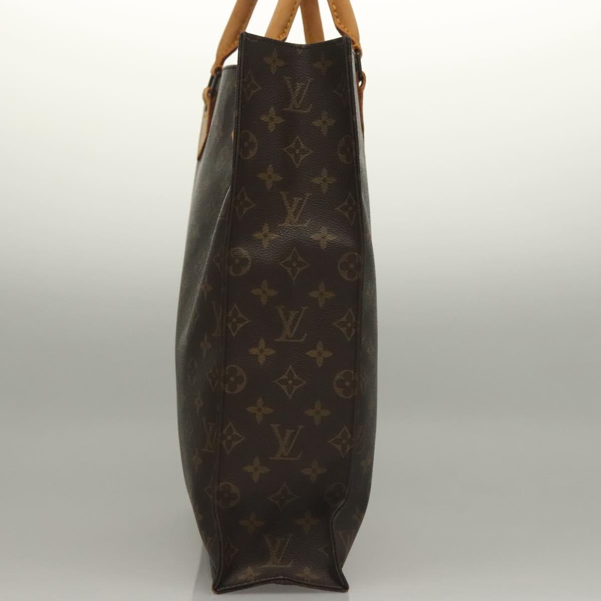 LOUIS VUITTON Monogram Sac Plat Hand Bag M51140 LV Auth 135595
