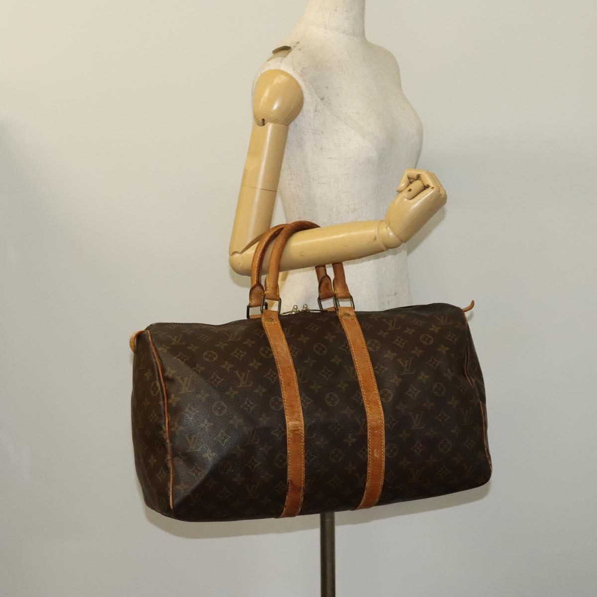 LOUIS VUITTON Monogram Keepall 45 Boston Bag M41428 LV Auth 135596