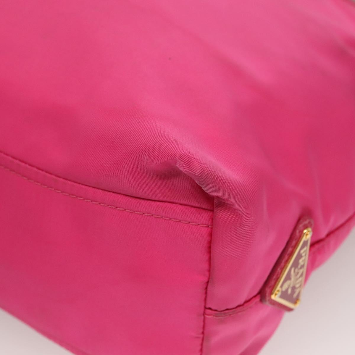 PRADA Hand Bag Nylon 2way Pink Gold Auth 135626