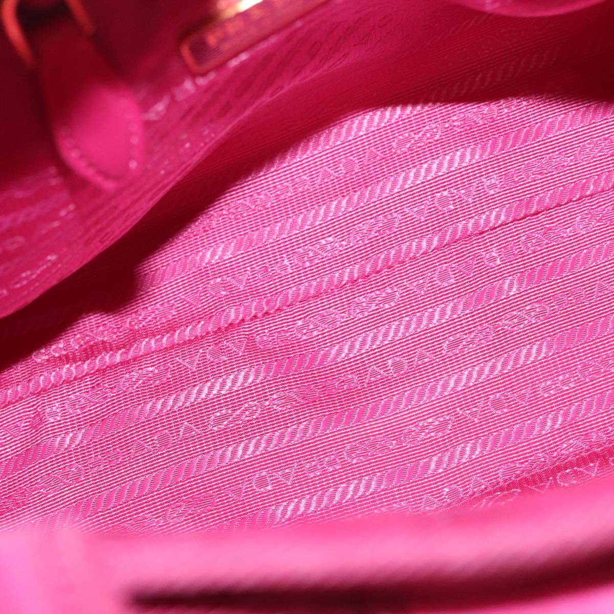 PRADA Hand Bag Nylon 2way Pink Gold Auth 135626