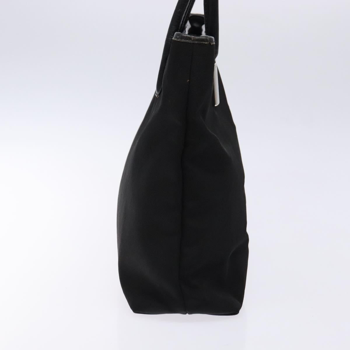 GUCCI Tote Bag Nylon Black Silver 002 2123 0457 Auth 135644