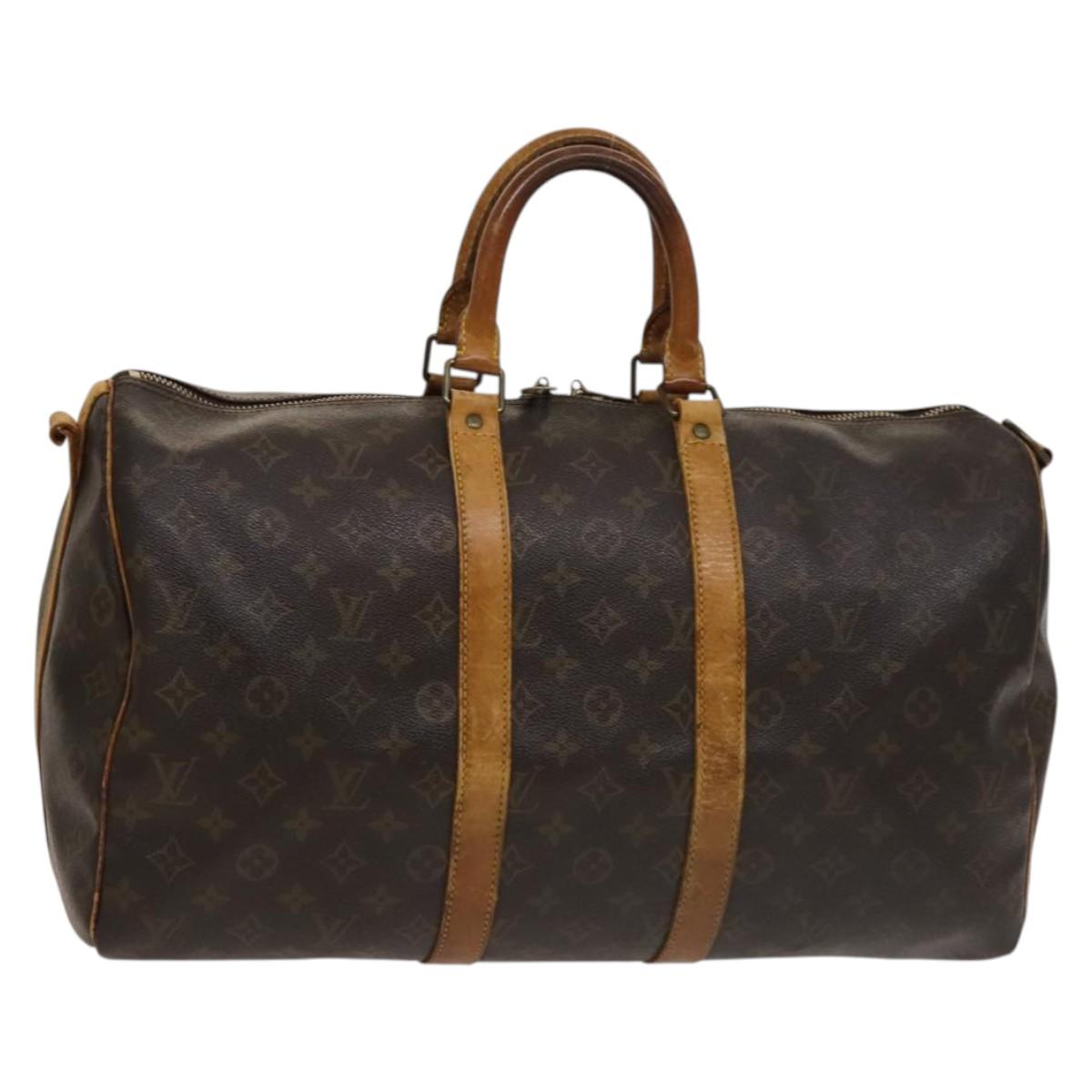 LOUIS VUITTON Monogram Keepall Bandouliere 45 Boston Bag M41418 LV Auth 135652