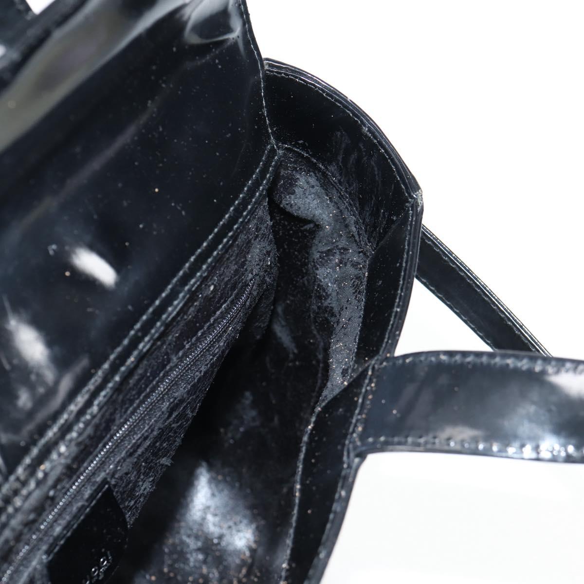 GUCCI Hand Bag Leather 2way Black Silver 000 1013 0504 Auth 135659