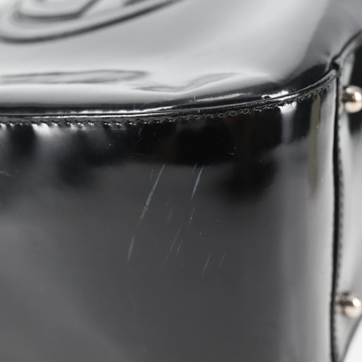 GUCCI Hand Bag Leather 2way Black Silver 000 1013 0504 Auth 135659