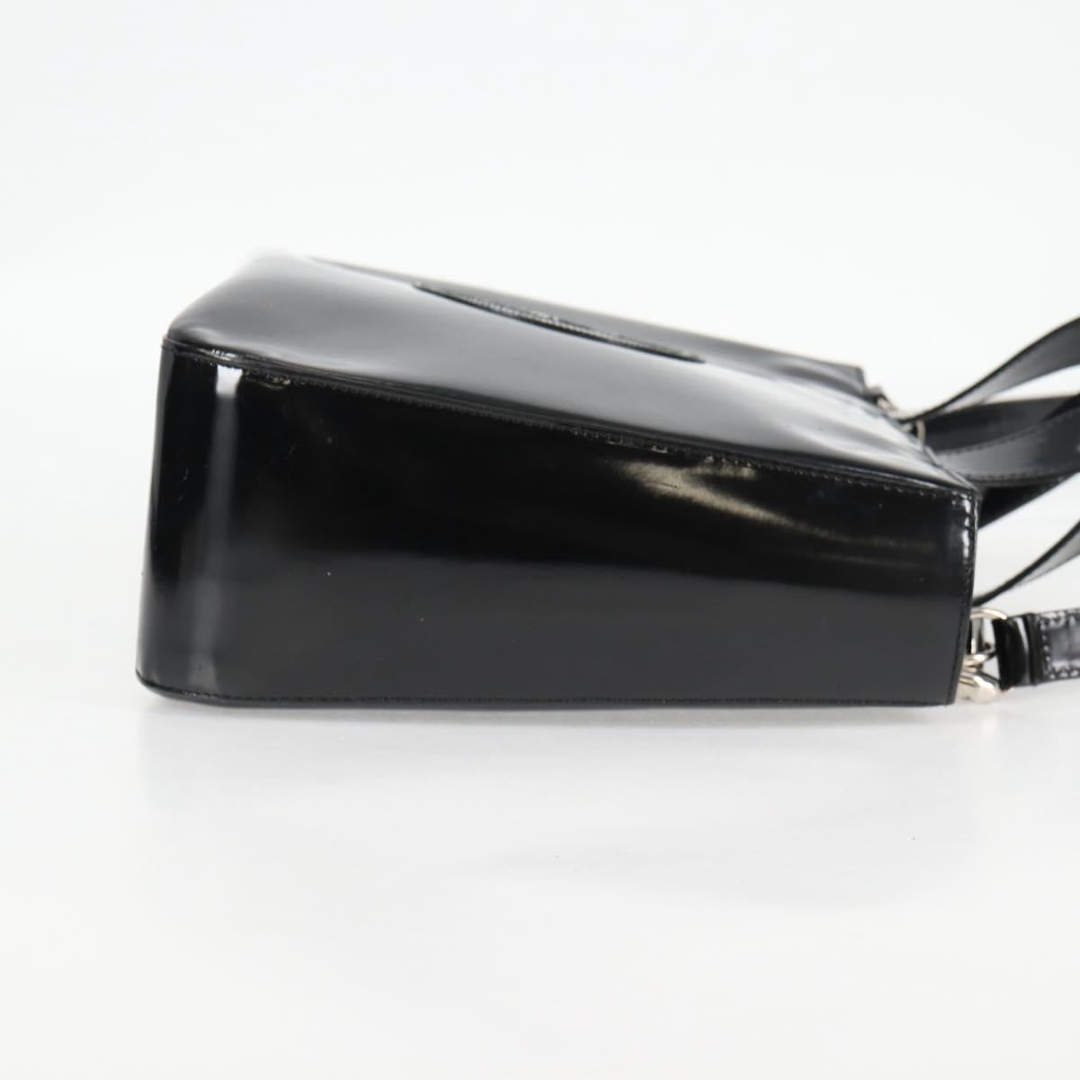 GUCCI Hand Bag Leather 2way Black Silver 000 1013 0504 Auth 135659