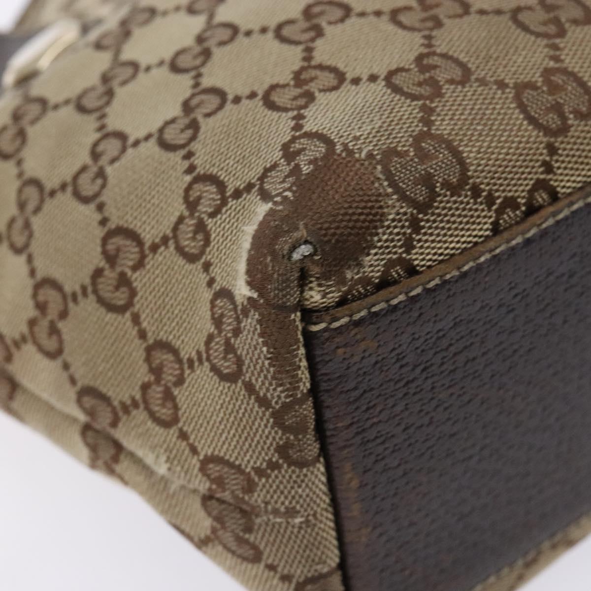 GUCCI GG Canvas Tote Bag Beige Gold 153361 Auth 135662