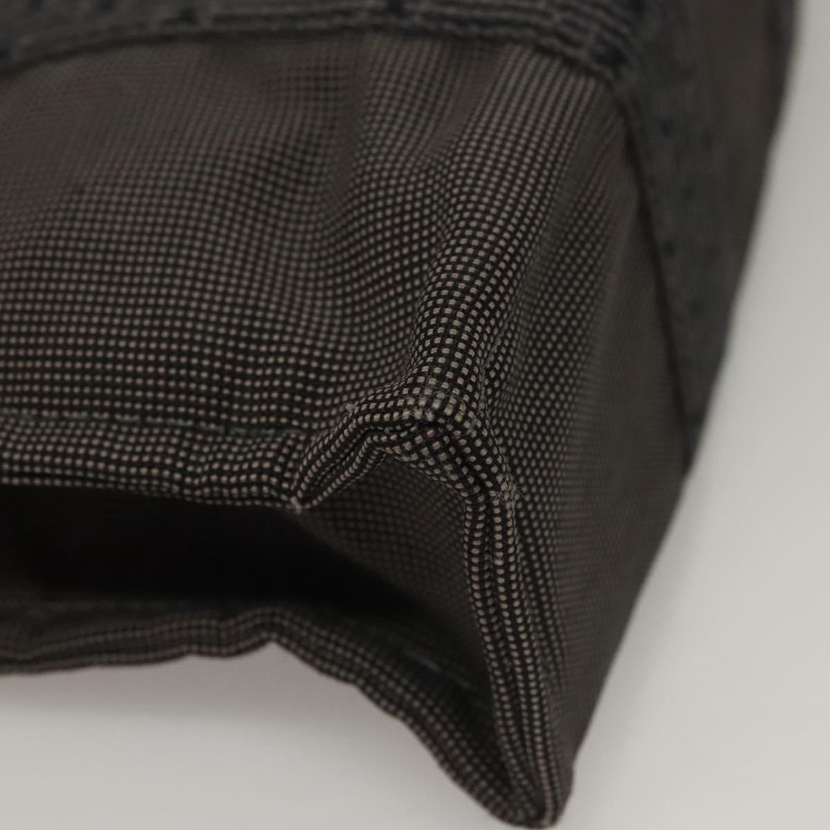 HERMES Her Line Hand Bag Canvas Gray Auth 135663