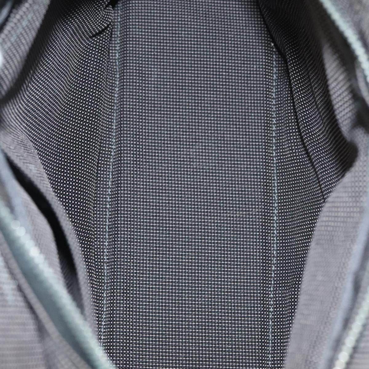 HERMES Her Line Hand Bag Canvas Gray Auth 135663