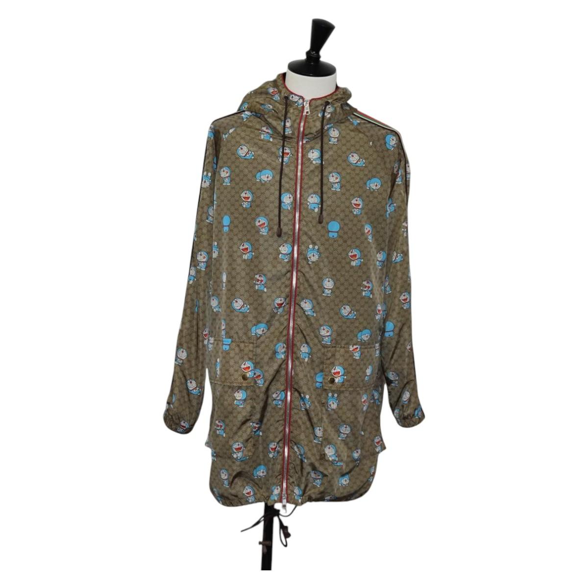 GUCCI Micro GG Canvas Doraemon Size 38 Jacket Nylon coat Beige Auth 135671M