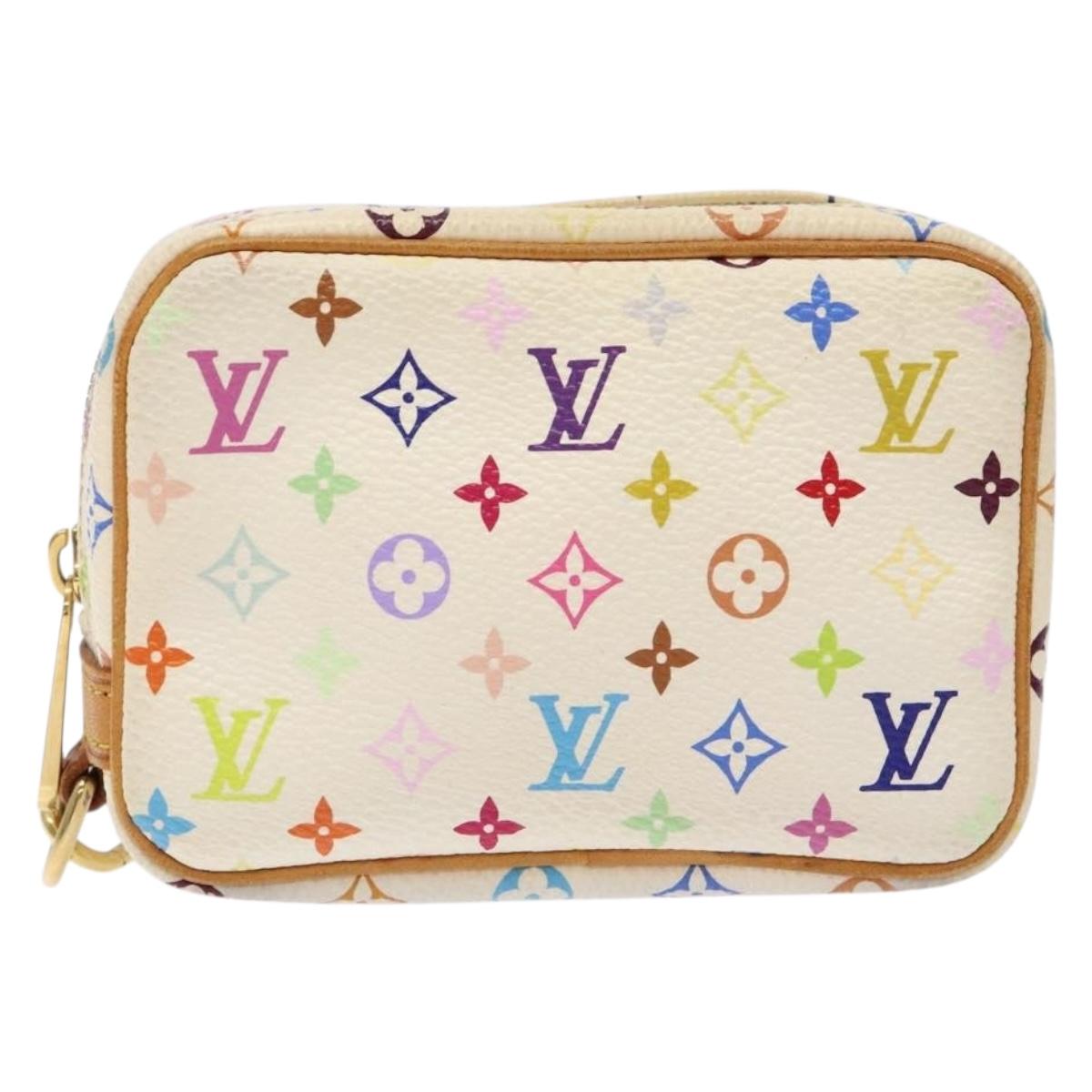 LOUIS VUITTON Monogram Multicolor Trousse Wapity White M58033 LV Auth 135677