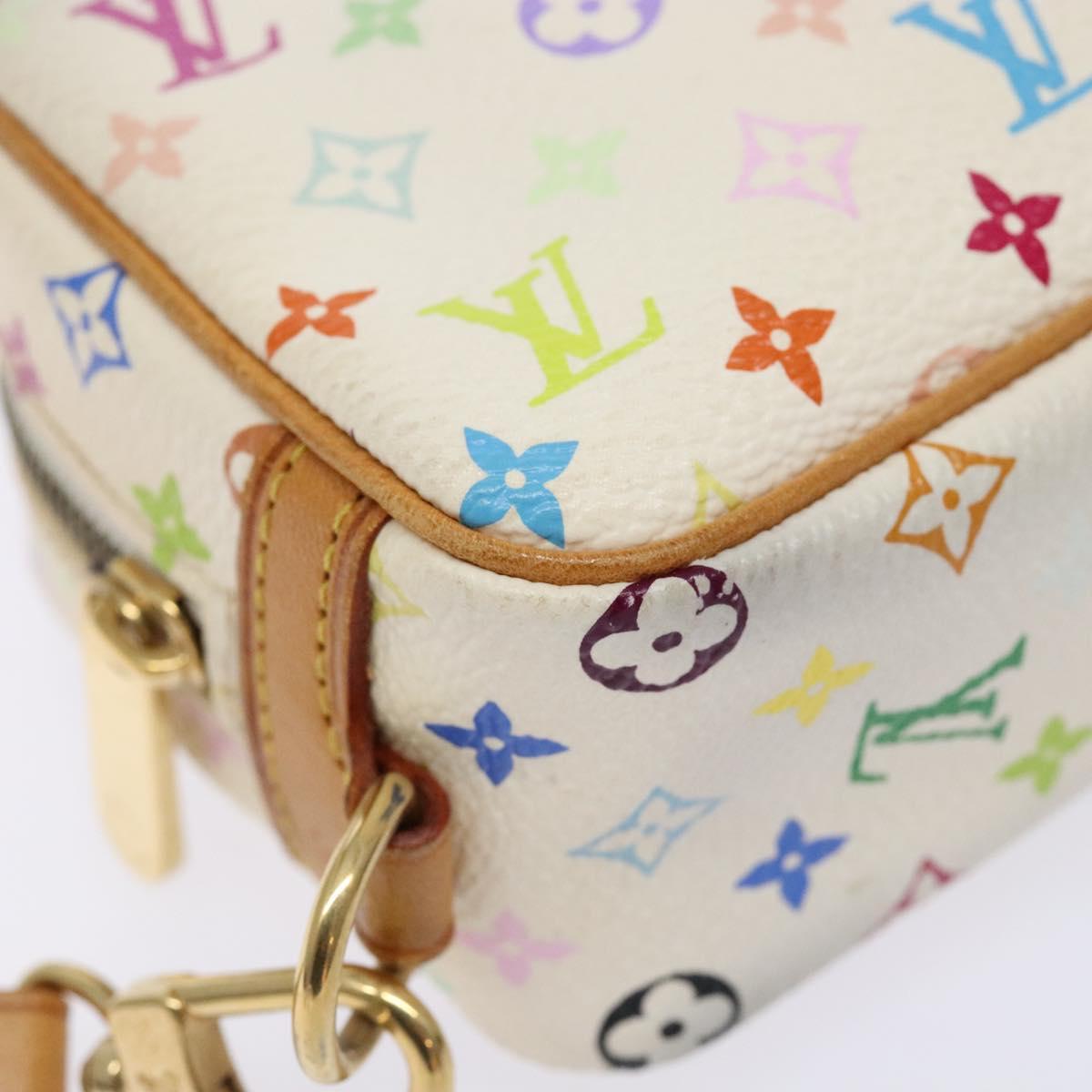 LOUIS VUITTON Monogram Multicolor Trousse Wapity White M58033 LV Auth 135677