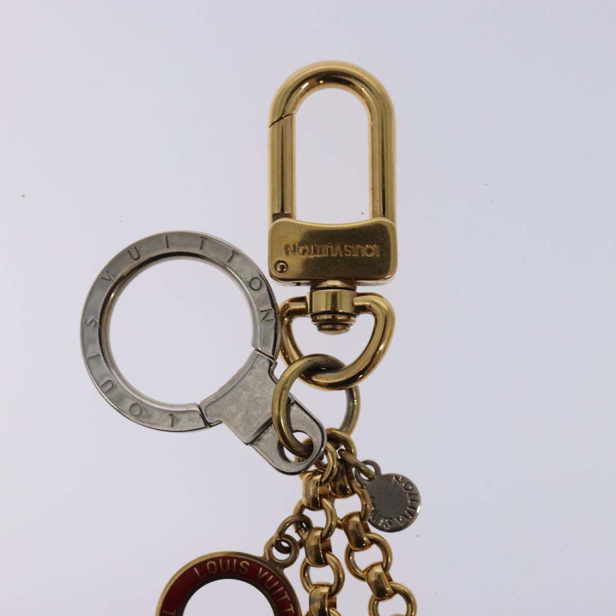 LOUIS VUITTON Porte Cles Chainne Key Holder metal T&B Gold M60076 LV Auth 135692