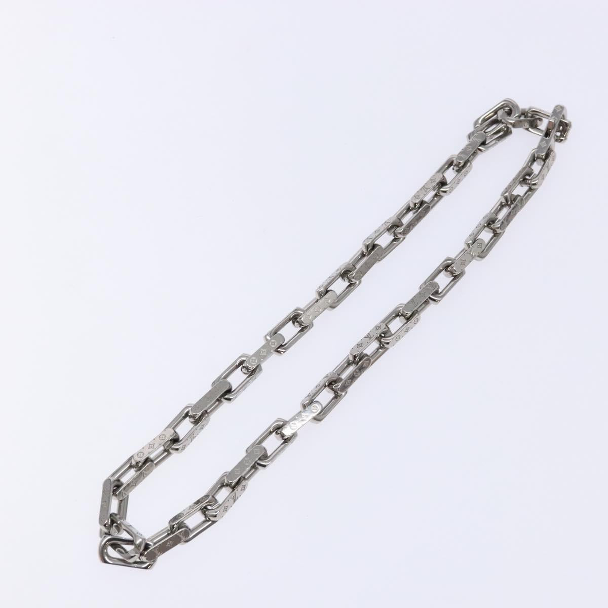 LOUIS VUITTON Chain Necklace metal Silver M00307 LV Auth 135753M