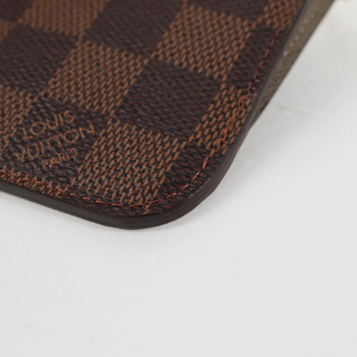 LOUIS VUITTON Damier Ebene Pochette Cree Coin Purse N63086 LV Auth 135756V
